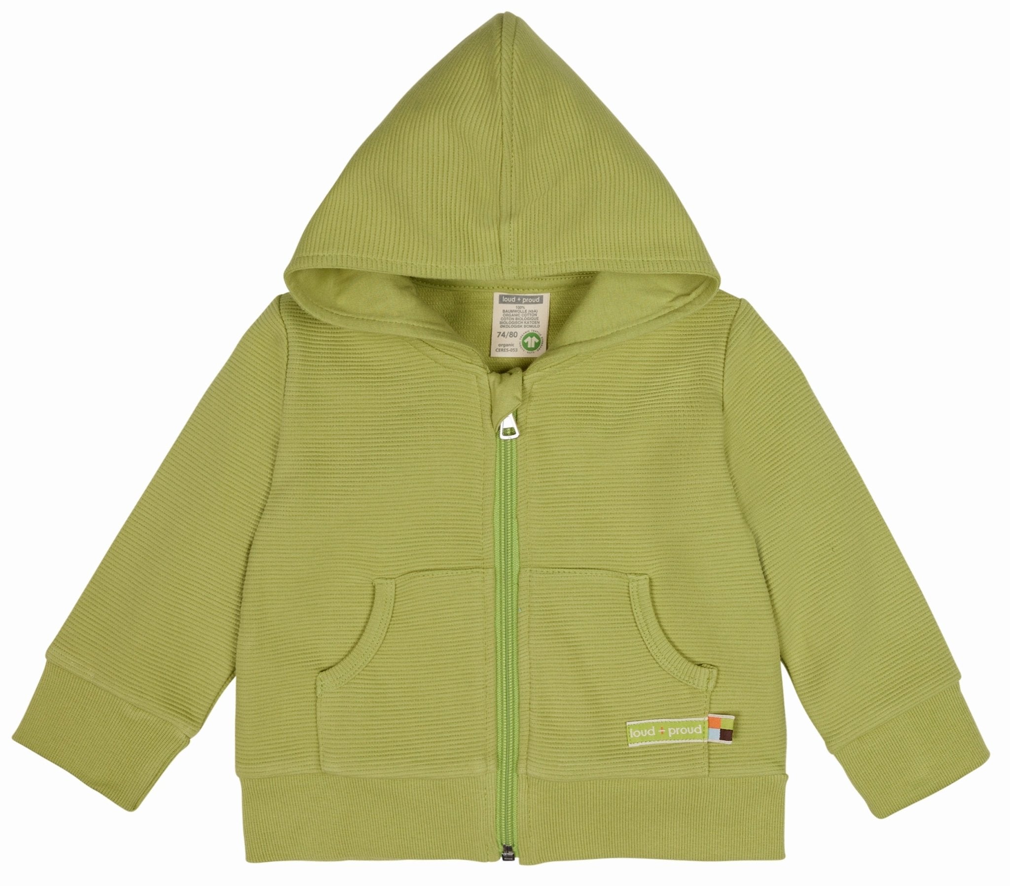 loud-proud-classics-kapuzenjacke-rippenstruktur-gold-sweatjacke image 3