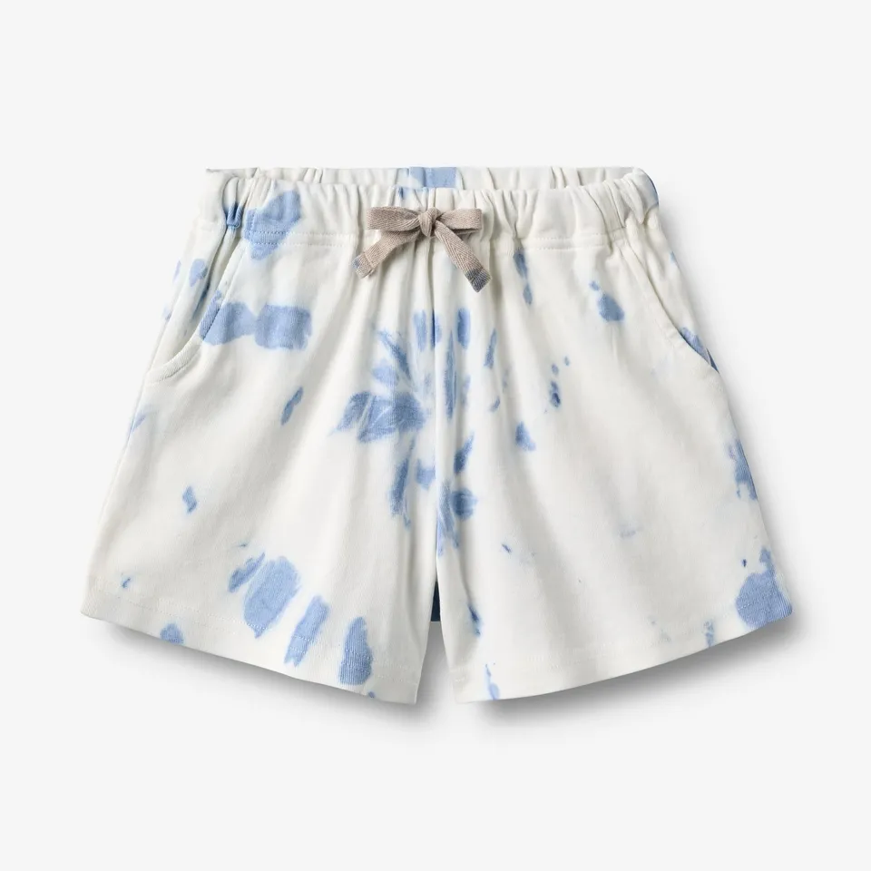 wheat-kalle-jersey-shorts-kind-blue-tie-dye-bio-baumwolle image 1