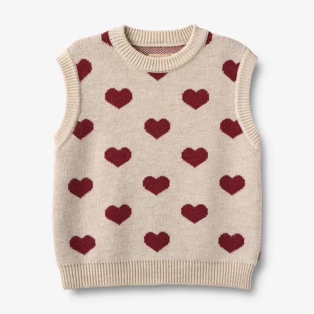 wheat-gaby-strickweste-offwhite-melange-merinowolle image 1