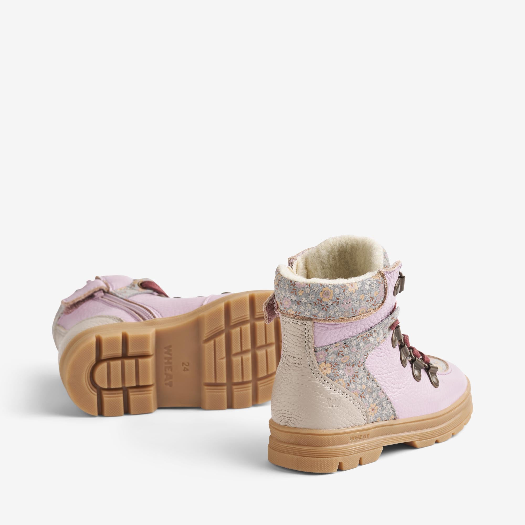 wheat-toni-hiker-tex-winterstiefel-slightly-blue-flowers-wollfutter image 2