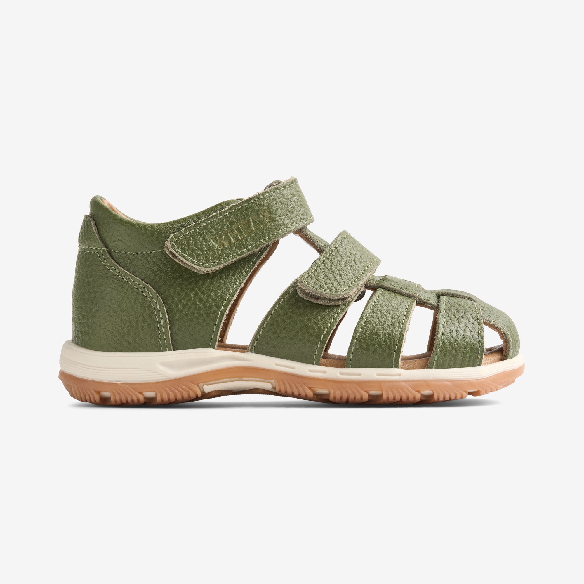 wheat-sandal-frei-sandale-gr-n-aus-leder-mit-klett image 3