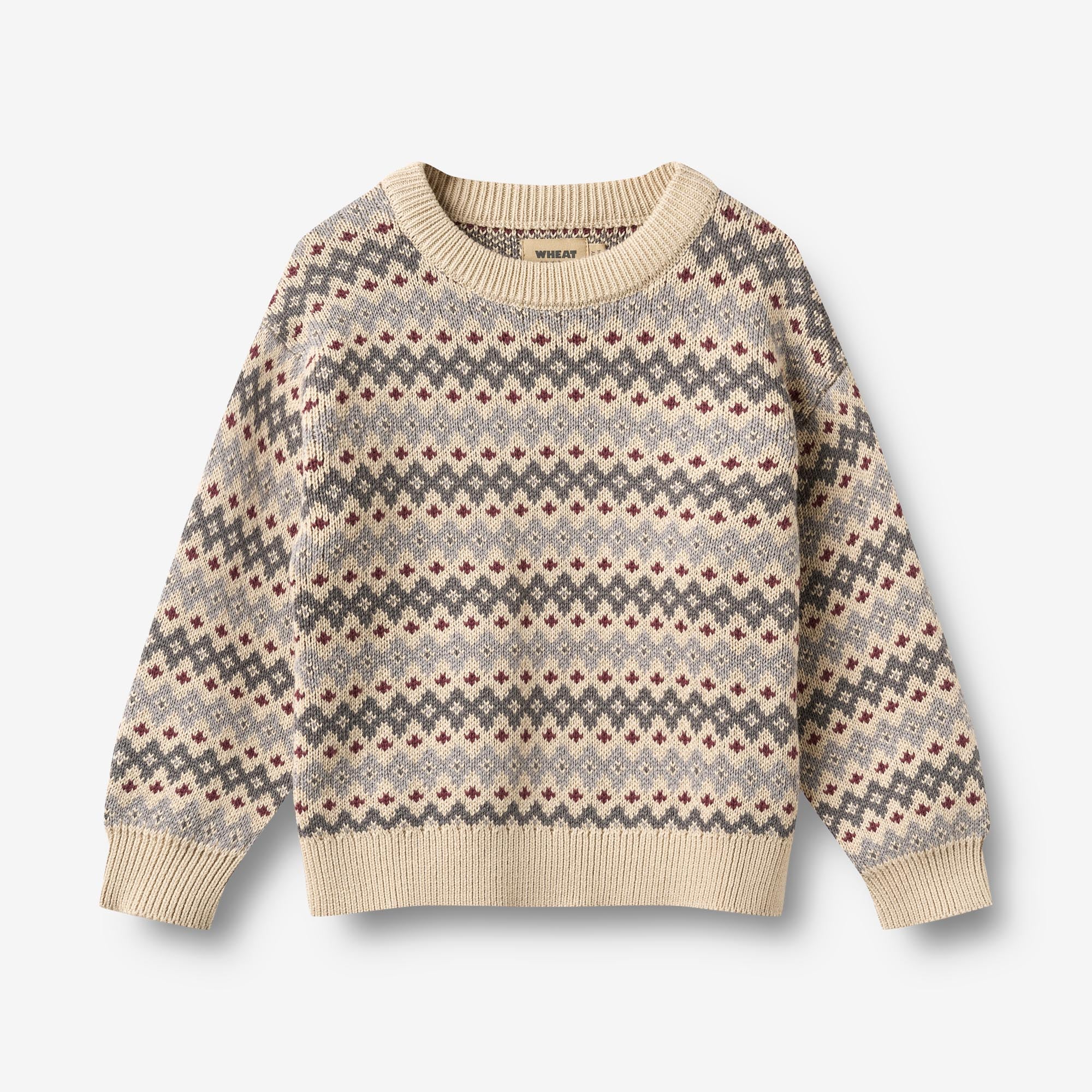 wheat-pullover-harlow-flint-jacquard-bio-strick-gr-98-152 image 1