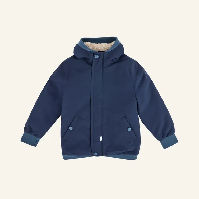 finkid-husky-juuka-kinder-winteranorak-navy-denim-teddy image 1