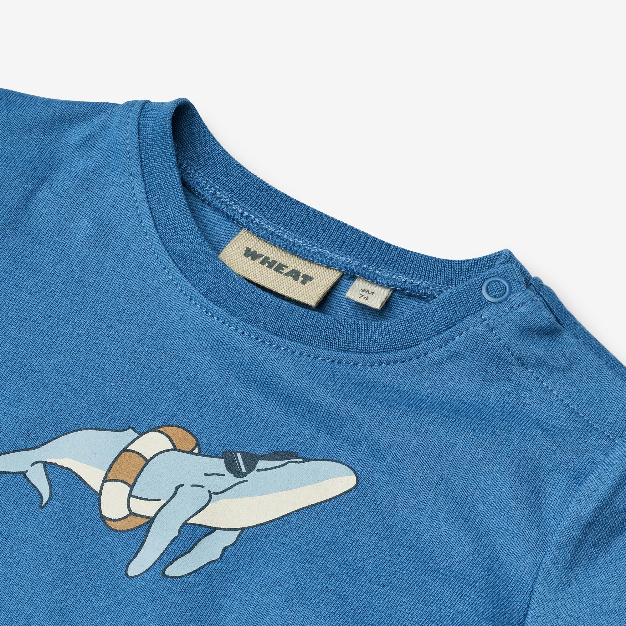 wheat-t-shirt-walter-kurzarmshirt-blue-bio-baumwolle image 4