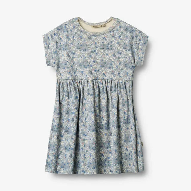 wheat-emilie-jerseykleid-blue-summer-flowers-bio-baumwolle image 1