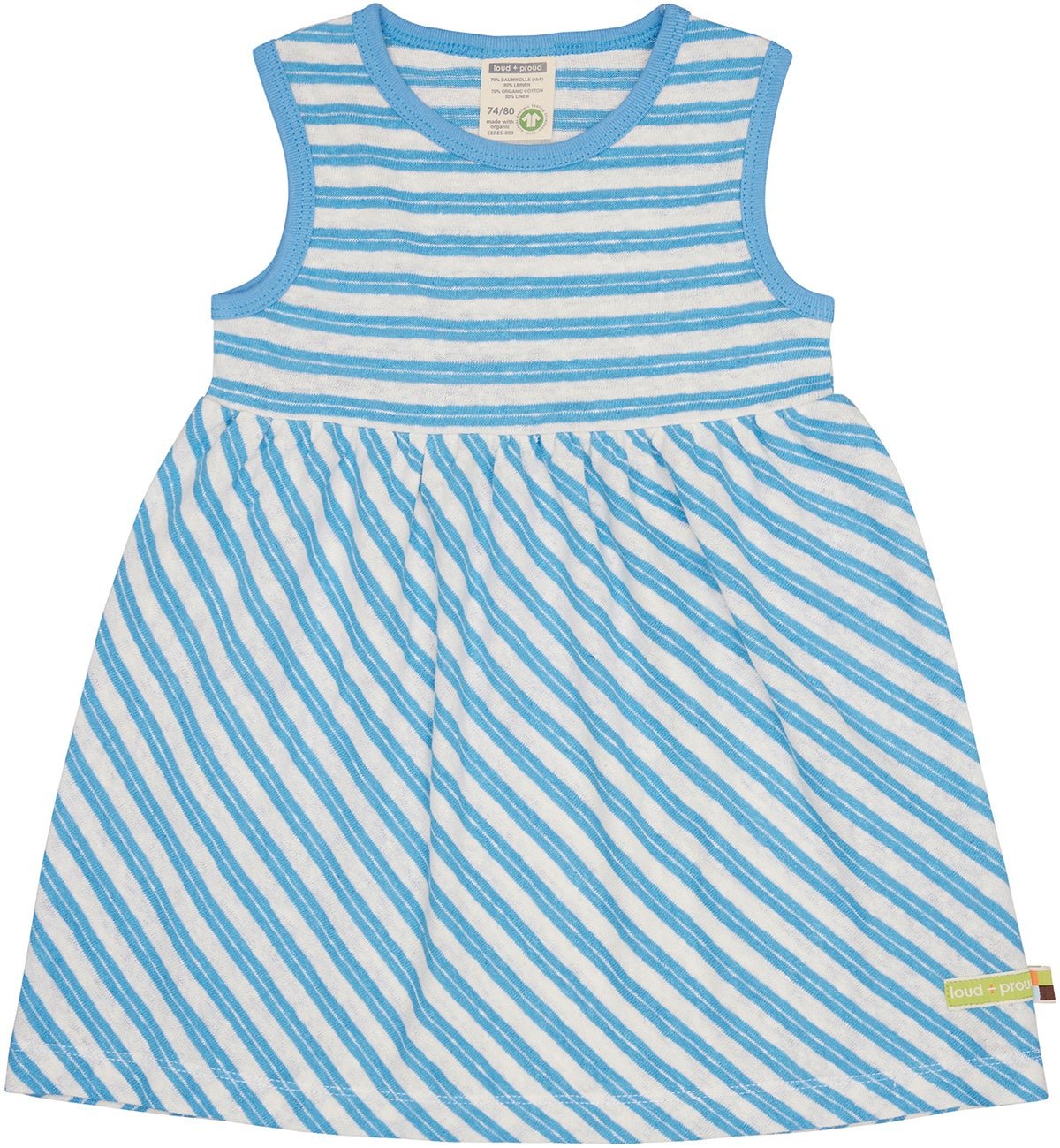 loud-proud-classics-kleid-streifen-mit-leinen-basin-74-80 image 1