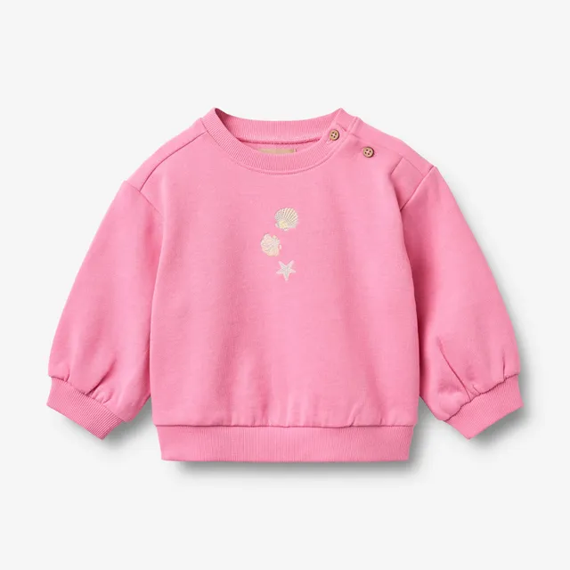 wheat-eliza-sweatshirt-pink-bio-baumwolle-baby-langarm image 1