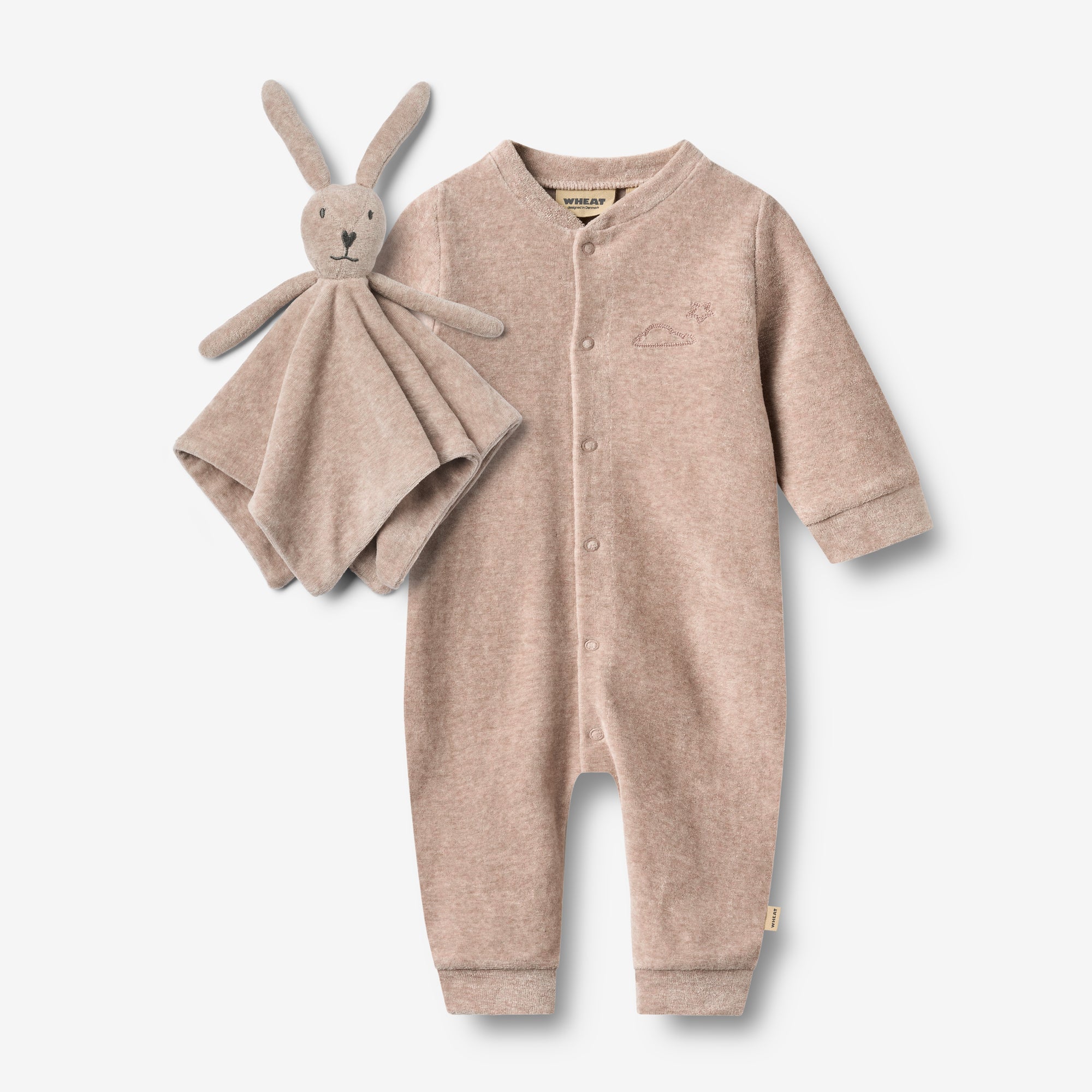 wheat-robin-baby-set-melange-rose-bio-baumwolle-geschenkbox image 2