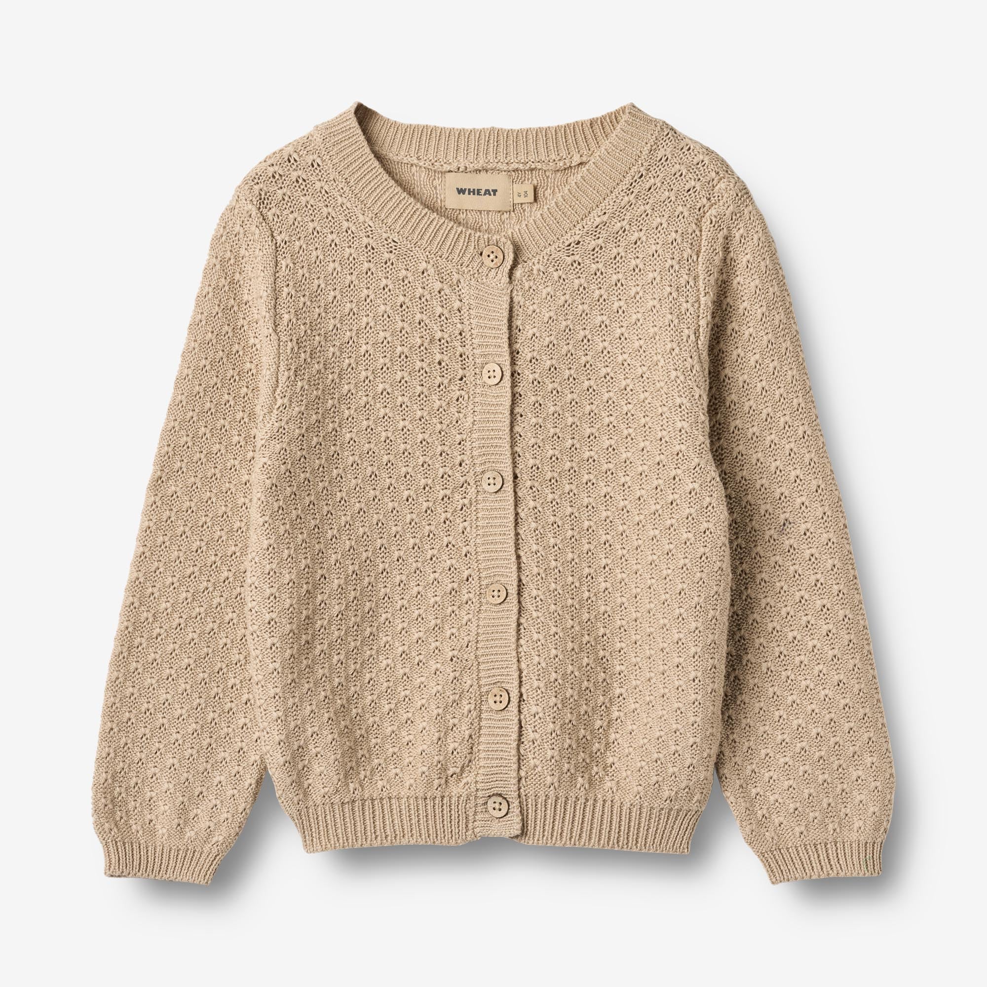 wheat-magnella-strickjacke-warm-sand-bio-baumwolle-m-dchen image 1