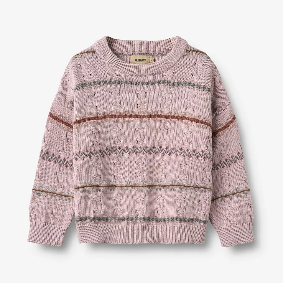 wheat-jacquard-knit-harper-pullover-soft-lilac-bio-baumwolle image 1