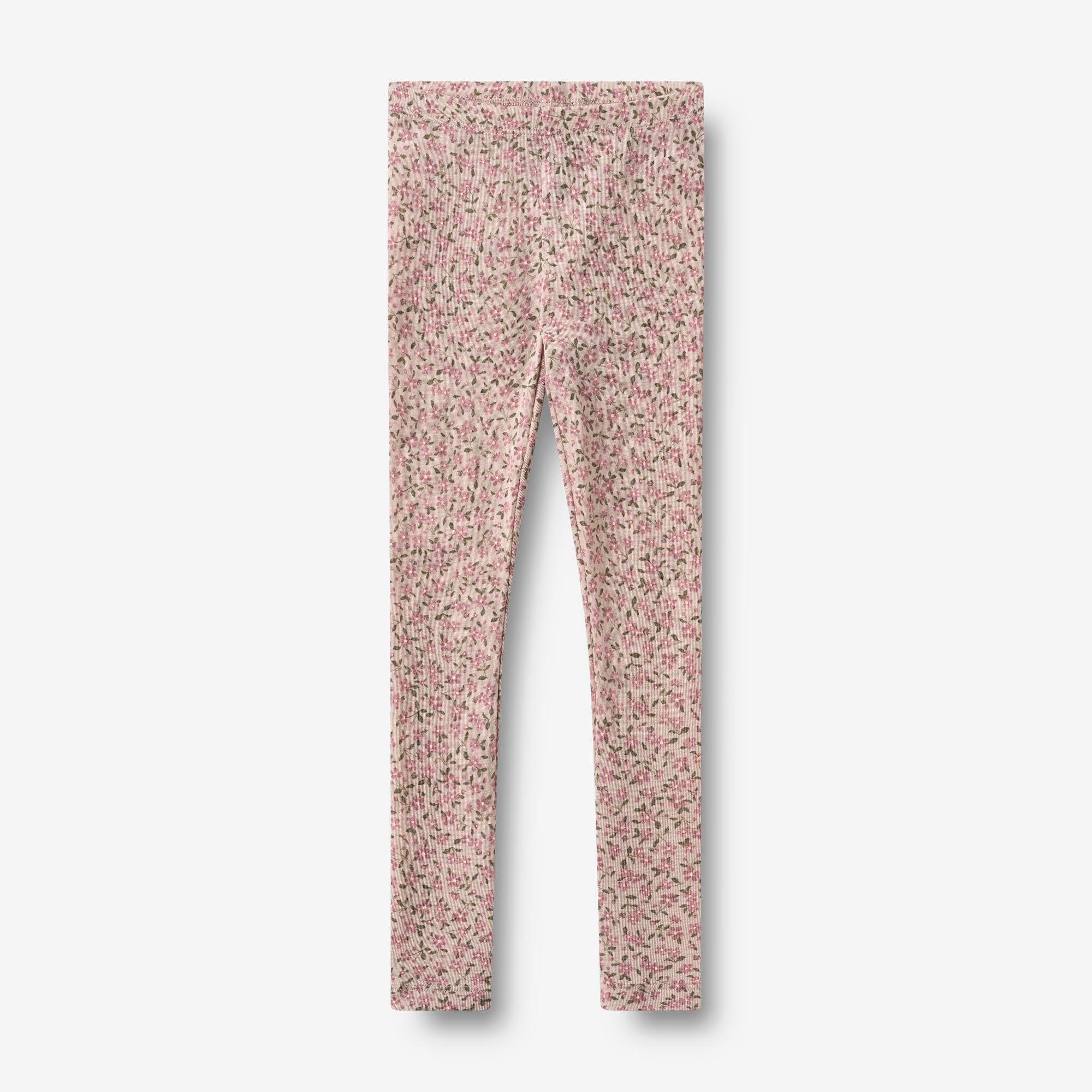 wheat-agi-wollleggings-pale-lilac-flowers-merino image 1