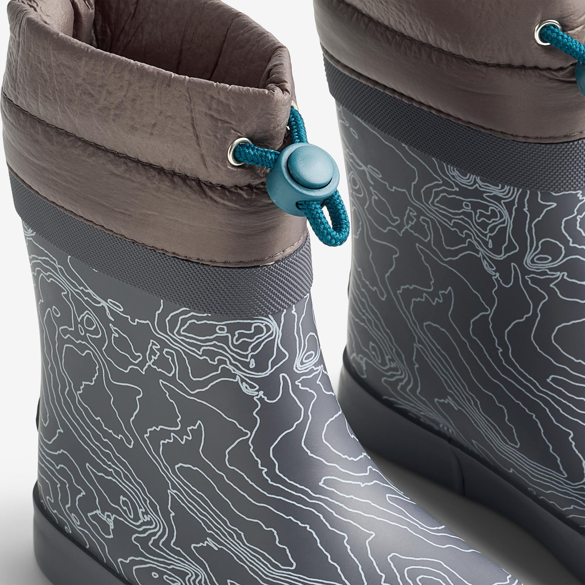 wheat-arden-thermo-gummistiefel-dark-reflective-map-barfuss image 4
