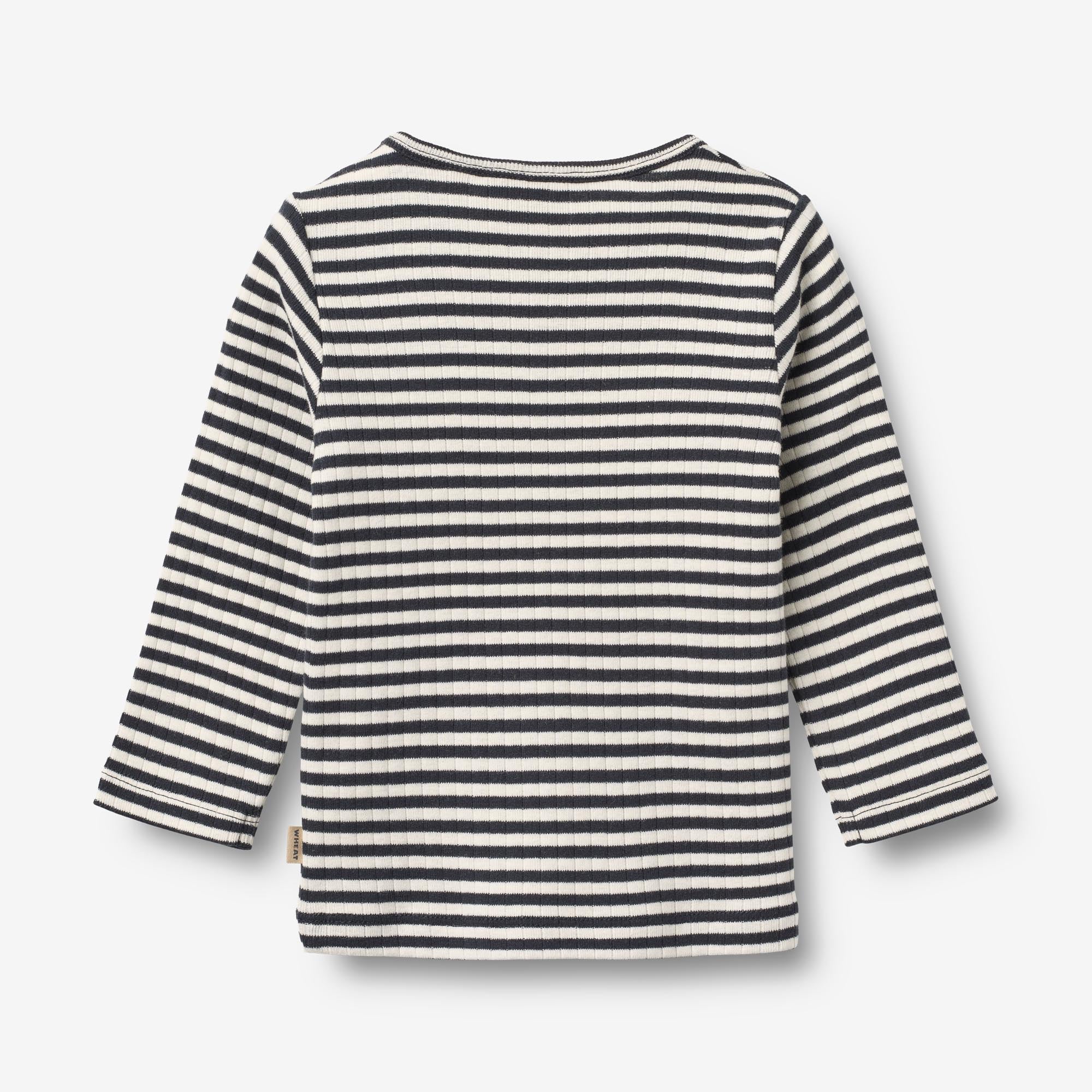 wheat-stig-t-shirt-l-s-langarmshirt-navy-rib-stripe-bio image 2