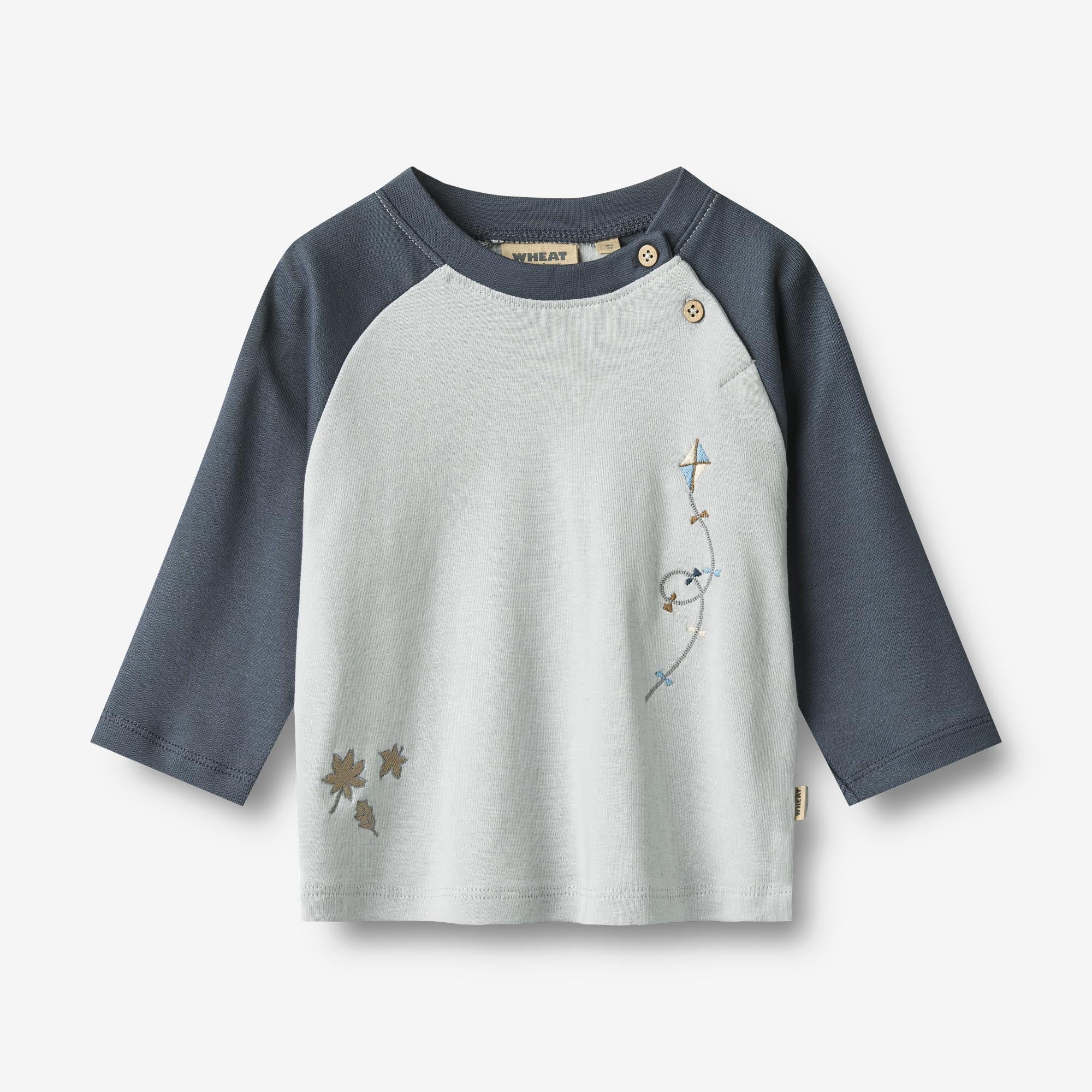 wheat-darrin-block-langarmshirt-mellow-sky-bio-baumwolle image 1