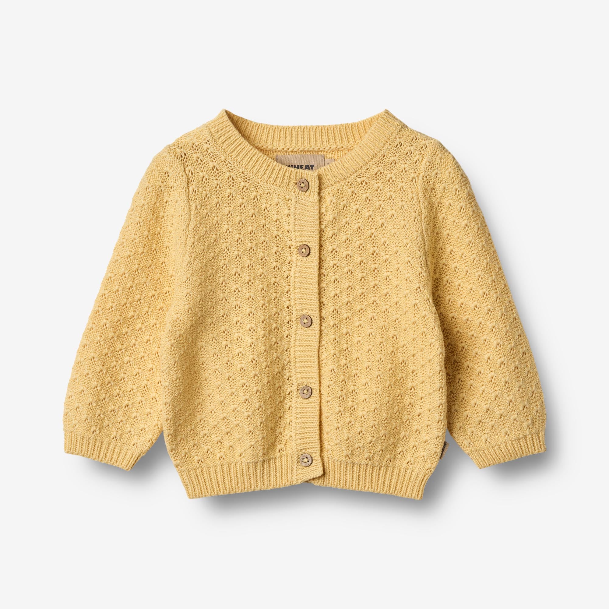 wheat-magnella-strickjacke-golden-yellow-bio-baumwolle image 1