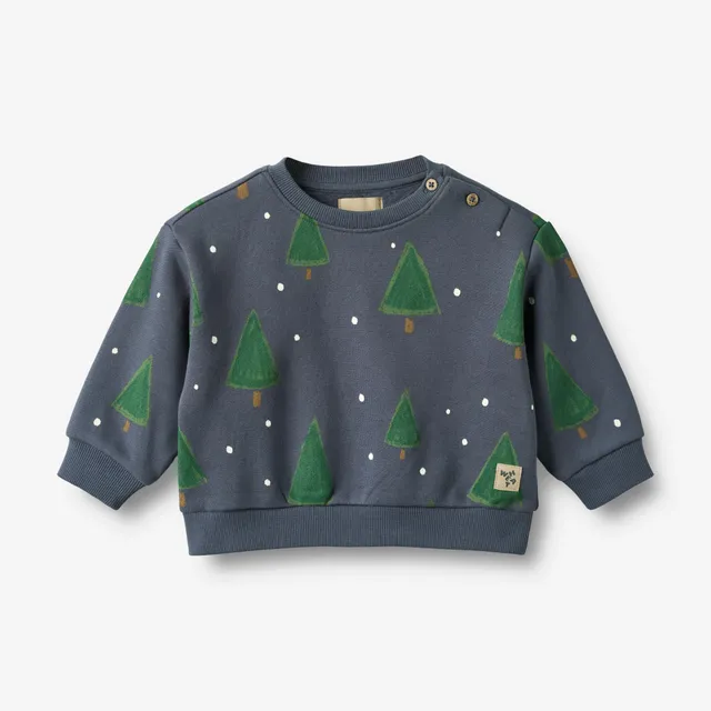 wheat-sandro-sweatshirt-greyblue-holiday-bio-baby image 1