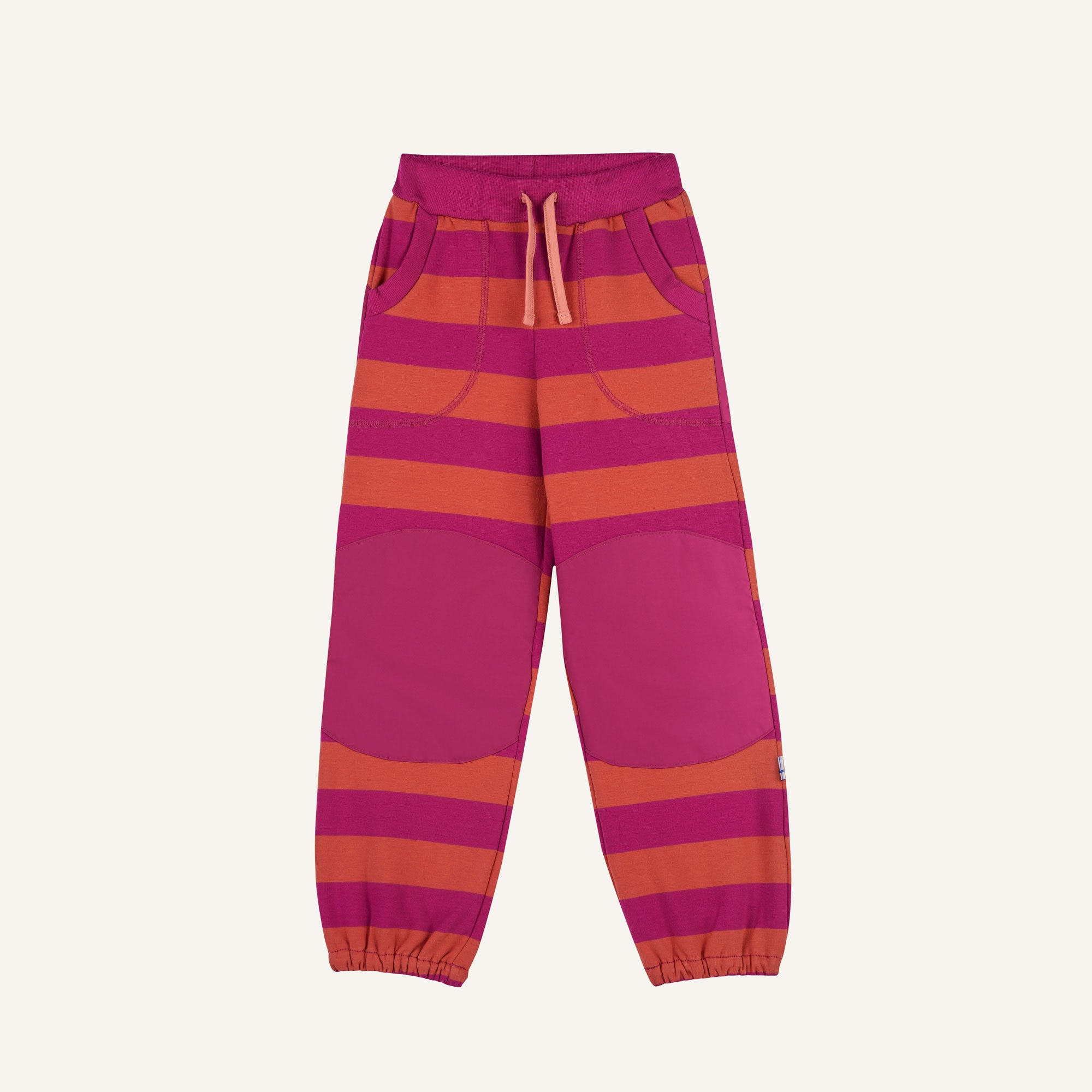 finkid-husky-lautta-sweatjogger-raspberry-fox-blockstreifen-freizeithose-aus-bio image 3