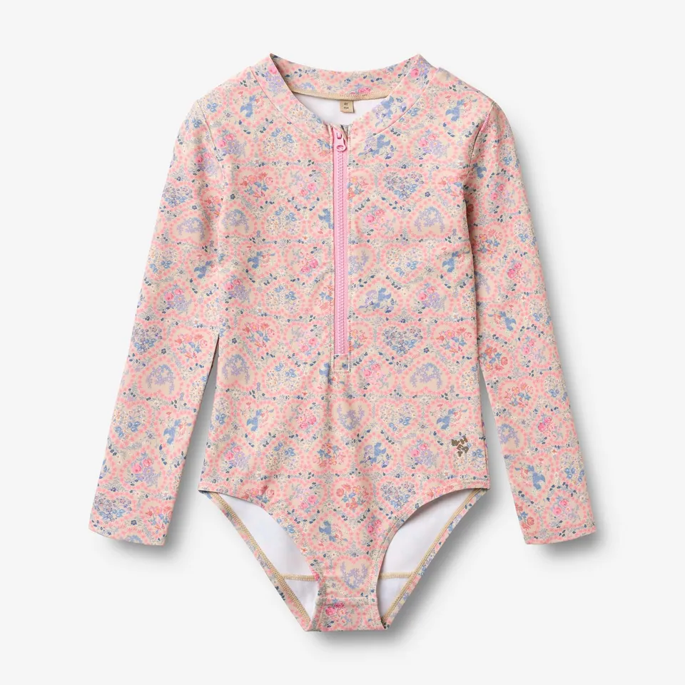 wheat-margot-badeanzug-pink-heart-flowers-uv-40-langarm image 1