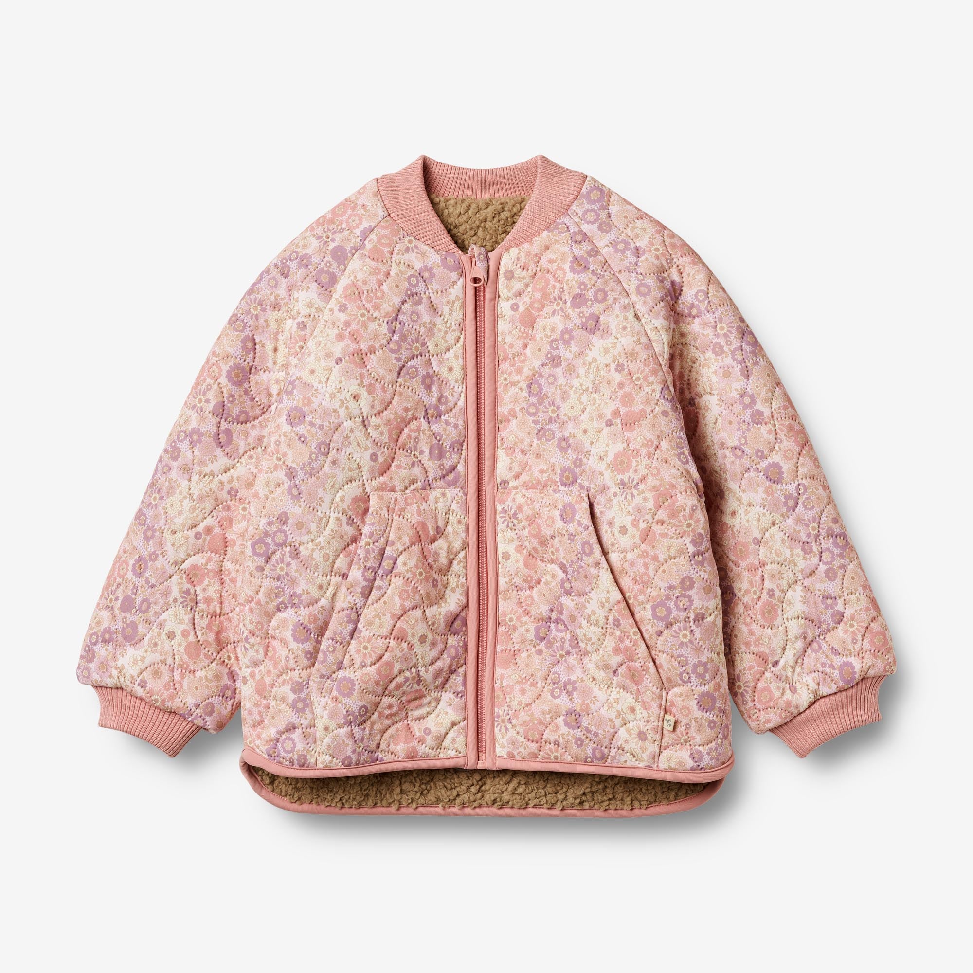 wheat-lake-thermo-jacke-wende-lilac-flower-rainbow-recycelt image 1