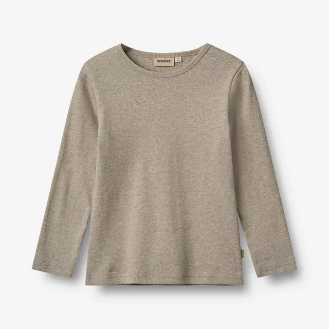 wheat-stig-rib-t-shirt-langarmshirt-gravel-melange-bio image 1