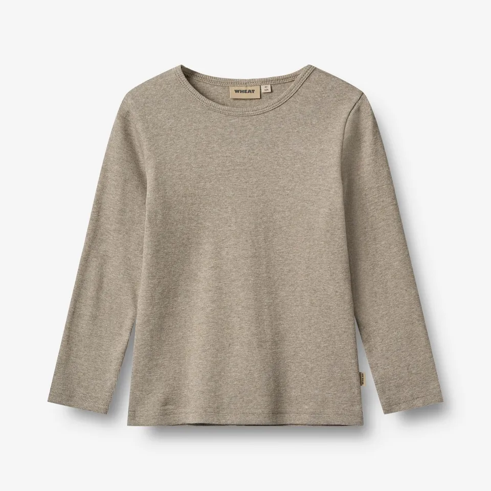 wheat-stig-rib-t-shirt-langarmshirt-gravel-melange-bio image 1