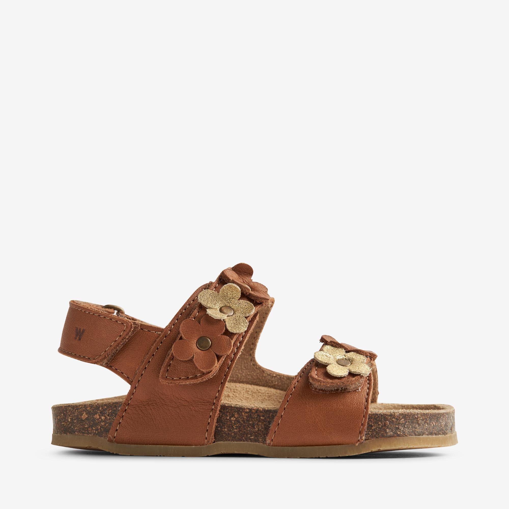 wheat-clare-flowers-sandalen-cognac-leder-klett image 3