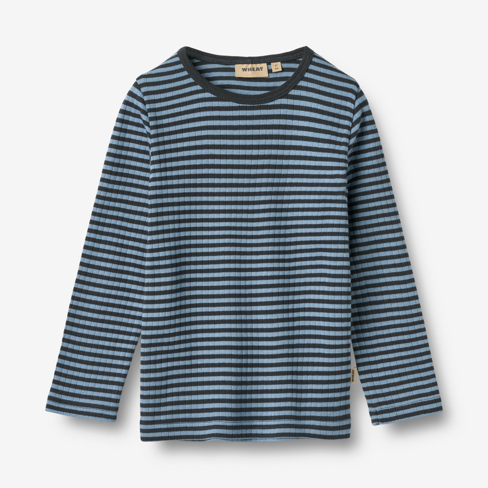 wheat-clothing-stig-langarmshirt-bright-blue-stripe-bio image 1