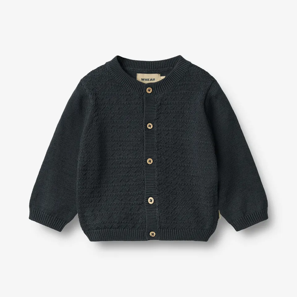 wheat-bj-rn-strickjacke-baby-navy-bio-baumwolle image 1