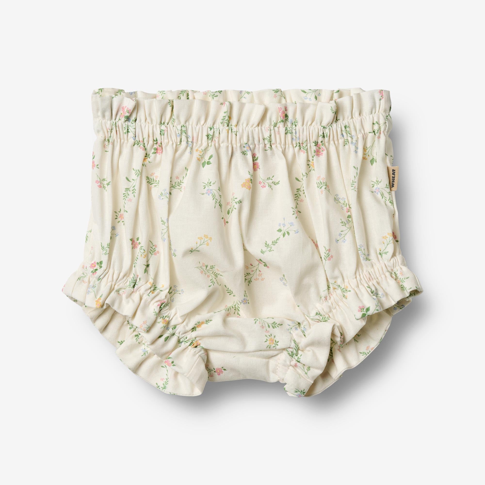 wheat-silla-bloomers-windelhose-ivory-checked-flowers-bio-baumwolle image 1