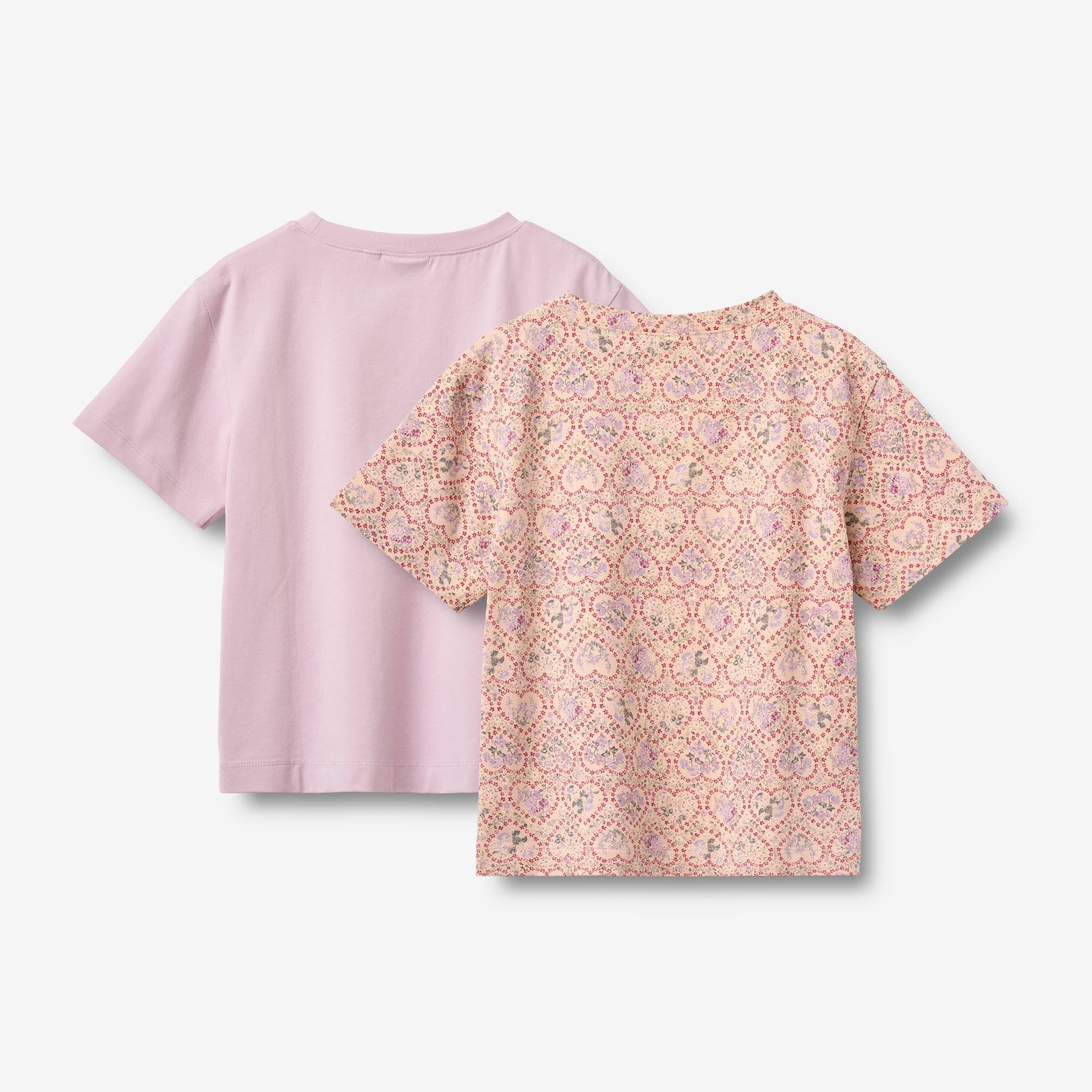 wheat-ella-t-shirt-2er-magenta-heart-flowers-bio image 2