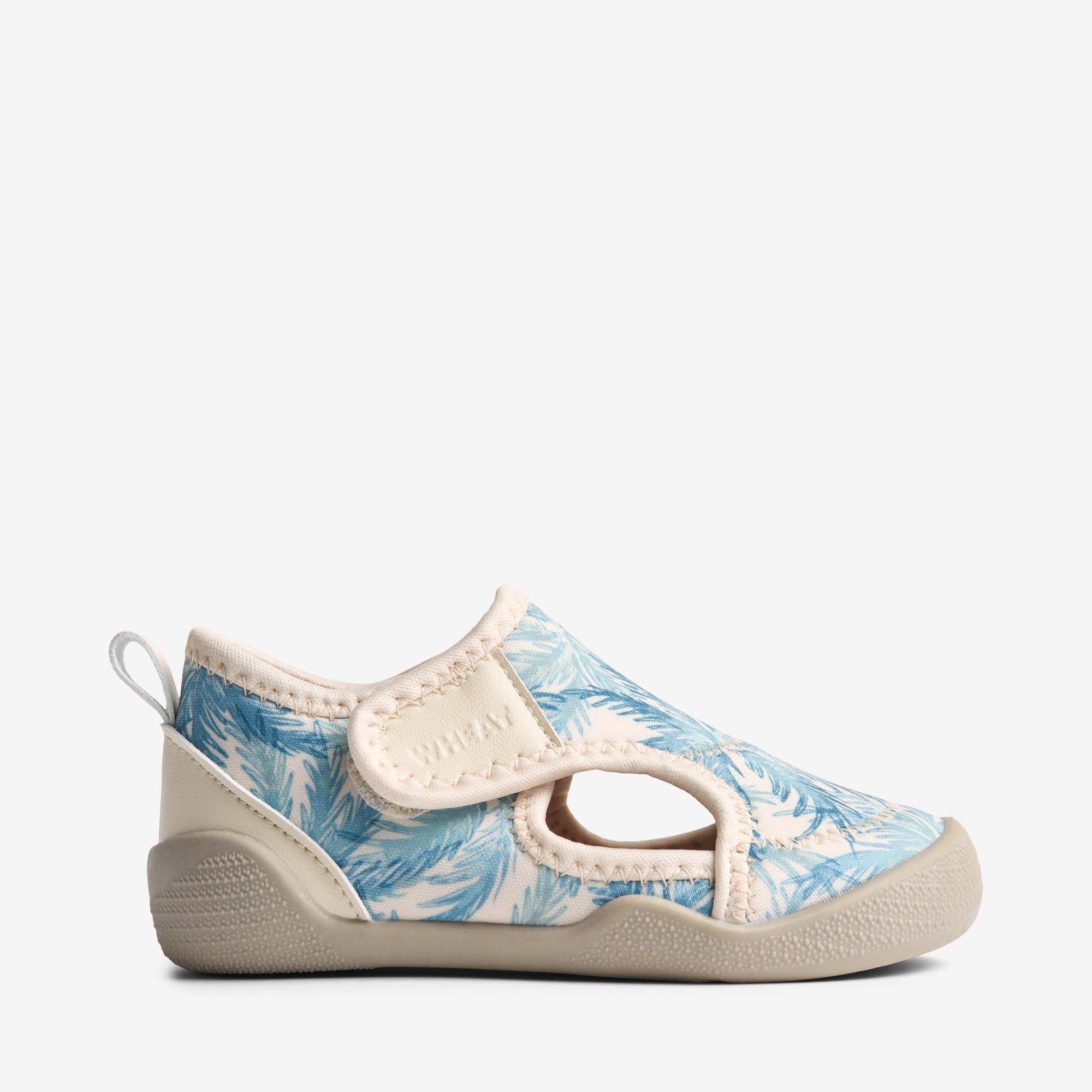 wheat-swirl-beach-shoe-palm-blue-neopren-klett image 3