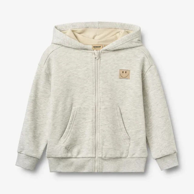 wheat-francis-sweatshirt-kinder-light-melange-grey-bio-baumwolle image 1