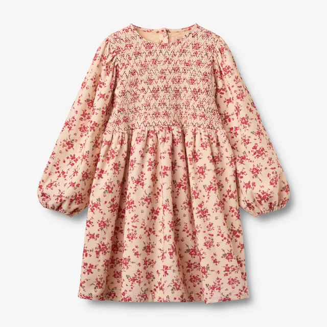 wheat-sylvia-kleid-almond-peach-flowers-babycord-gr-98-128 image 1
