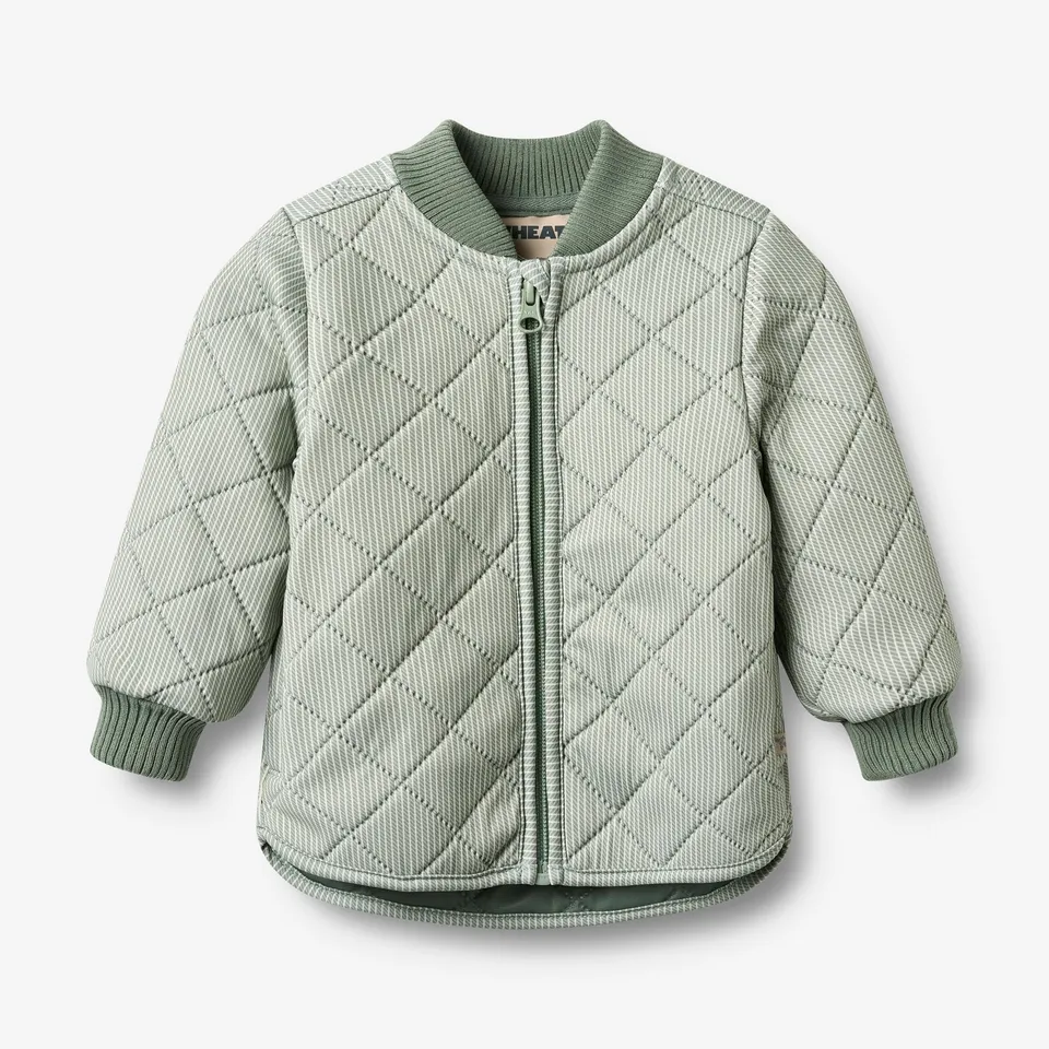 wheat-loui-baby-thermojacke-green-stripe-recycelt image 1