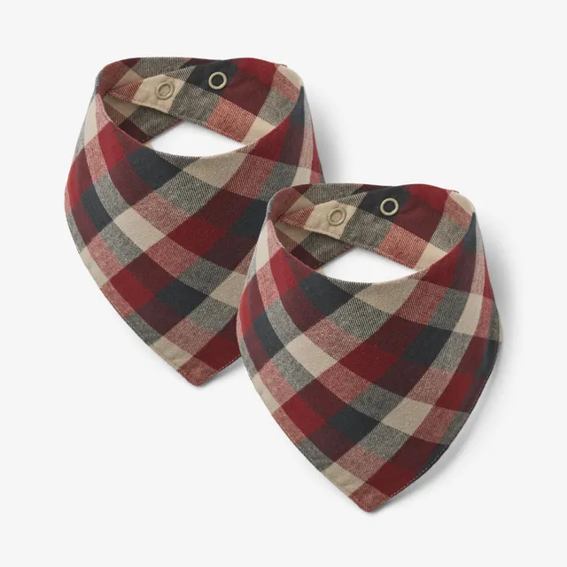 wheat-bib-eden-babyl-tzchen-red-blue-check-2er-set-bio image 1