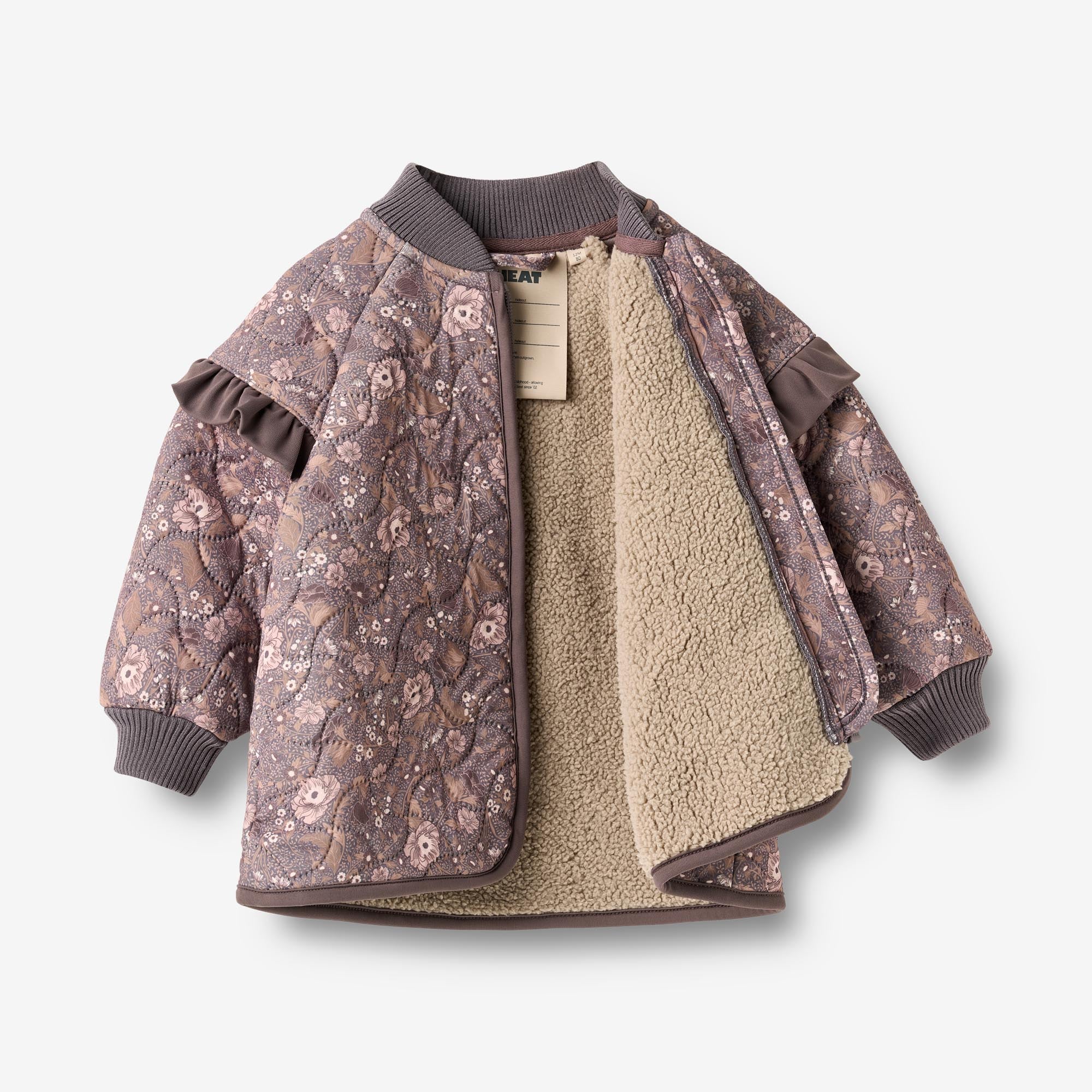 wheat-ellas-thermojacke-baby-purple-stone-flowers-recycelt image 3