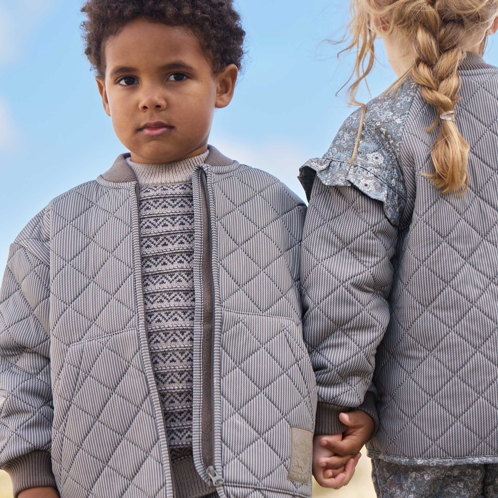 wheat-ellas-thermo-jacke-brown-stripe-wattiert image 3