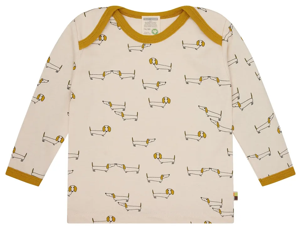 loud-proud-classics-shirt-langarm-mit-druck-curry-62-68-bio-baumwolle image 1