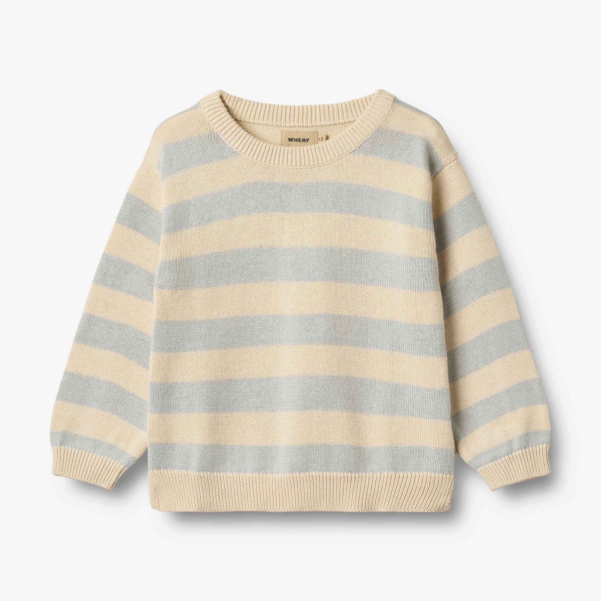 wheat-morgan-strickpullover-soft-blue-stripe-bio-baumwolle image 1