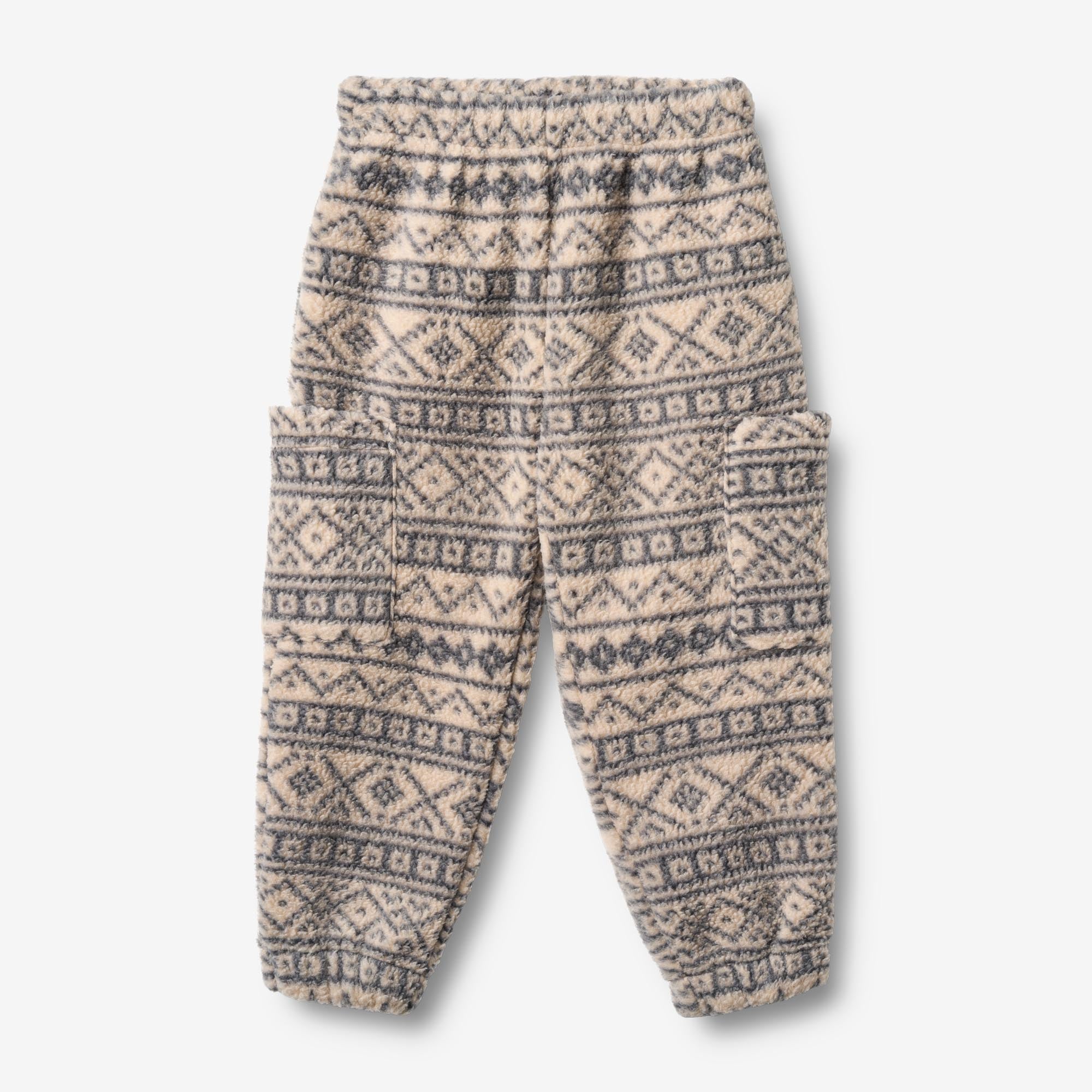 wheat-suun-fleecehose-warm-sand-jacquard-recycling image 1