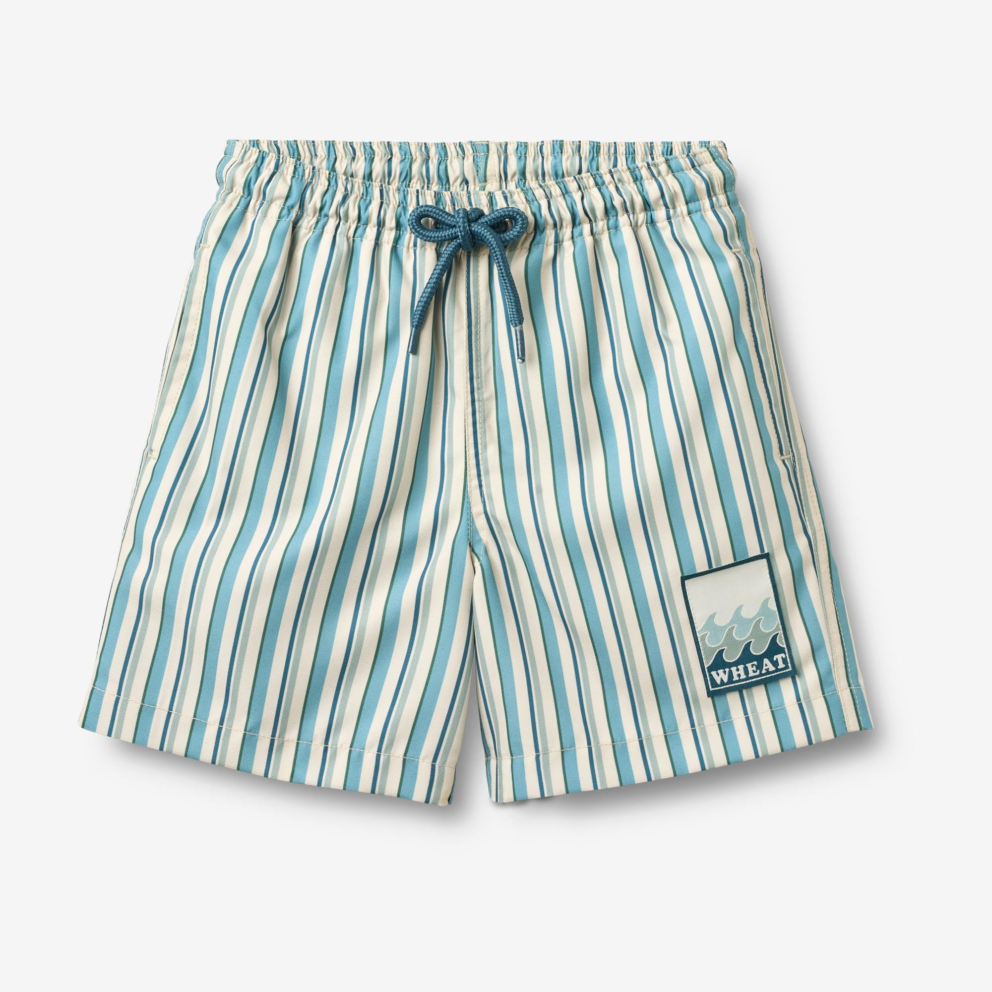 wheat-hansi-badehose-aqua-stripe-kinder-recycling-polyester image 1