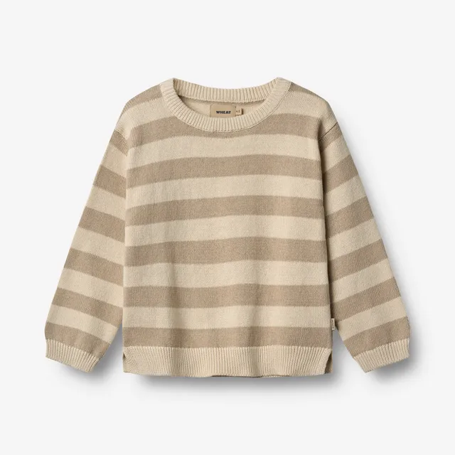 wheat-knit-morgan-strickpullover-beige-stripe-bio-baumwolle image 1