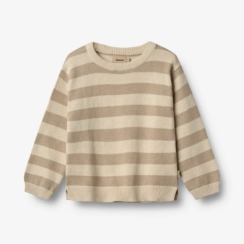 wheat-knit-morgan-strickpullover-beige-stripe-bio-baumwolle image 1