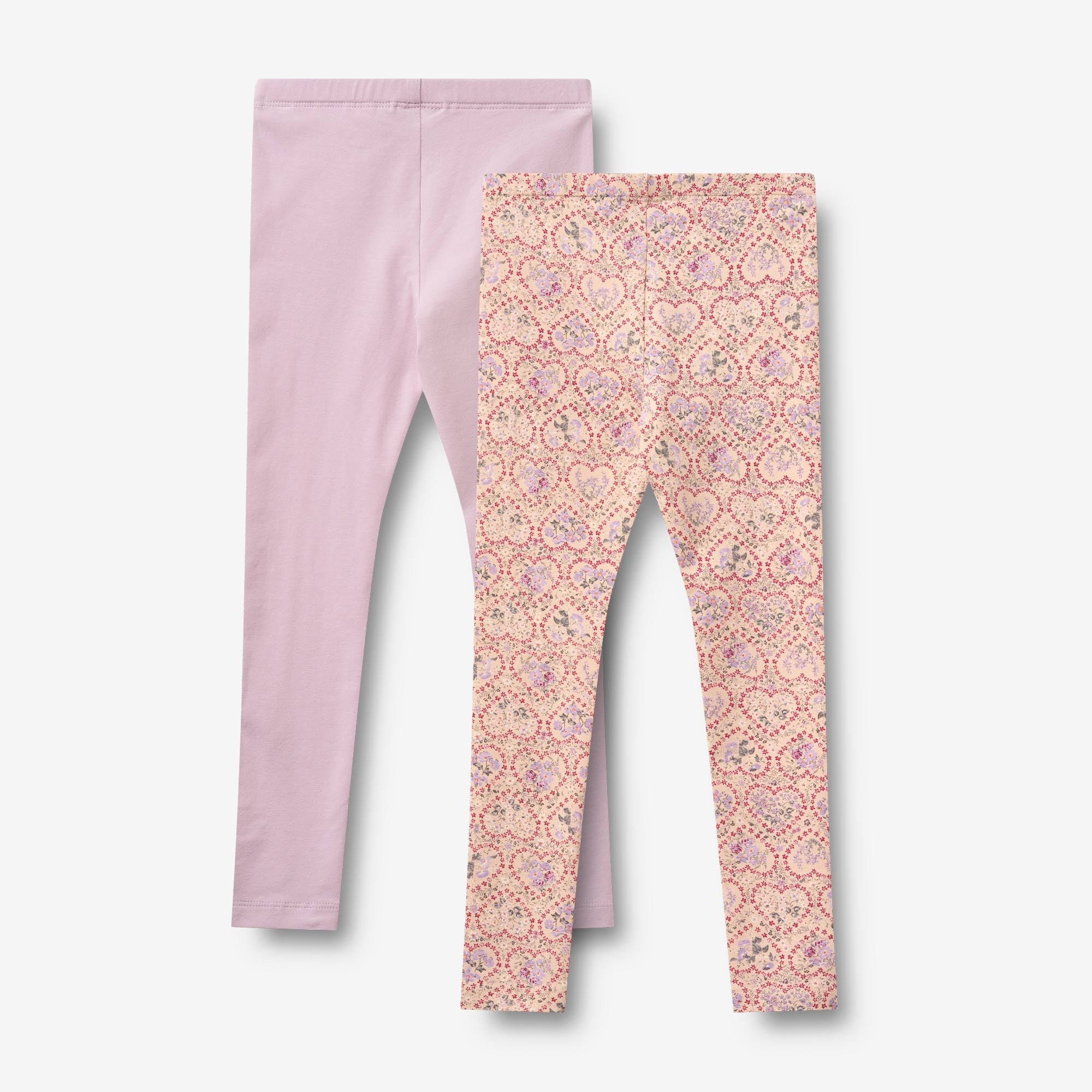 wheat-jules-leggings-2er-magenta-heart-flowers-bio image 2