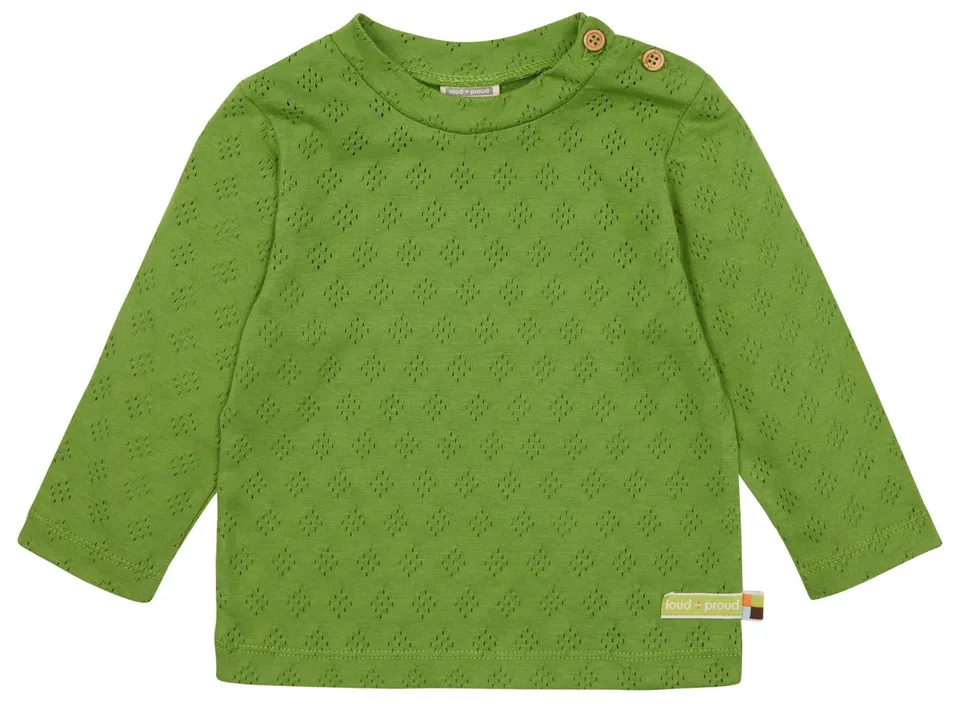 loud-proud-classics-shirt-lochmuster-langarm-grass-86-92-jacquard image 1
