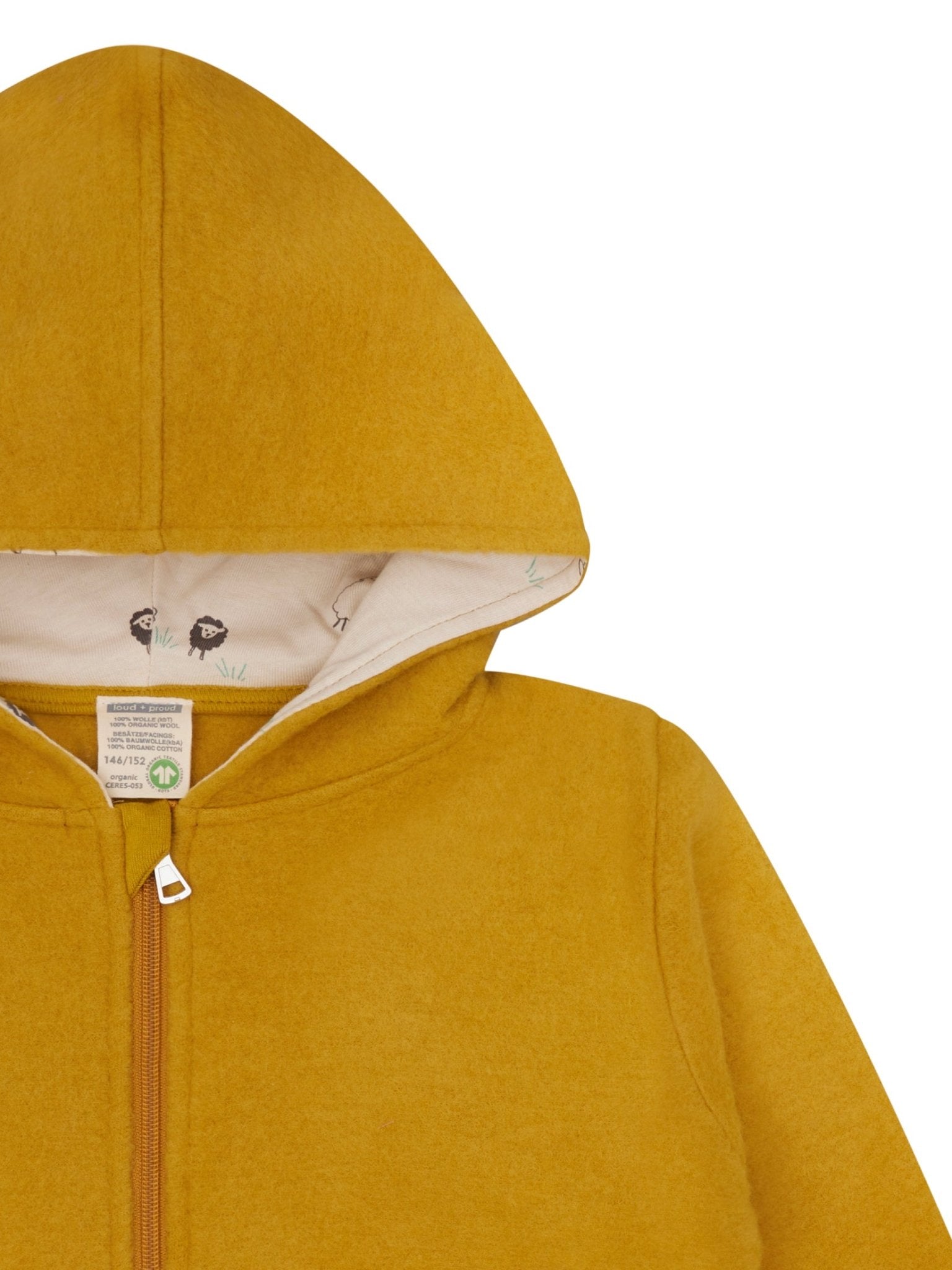 loud-proud-classics-merino-wollfleece-jacke-kapuzenjacke-curry image 3