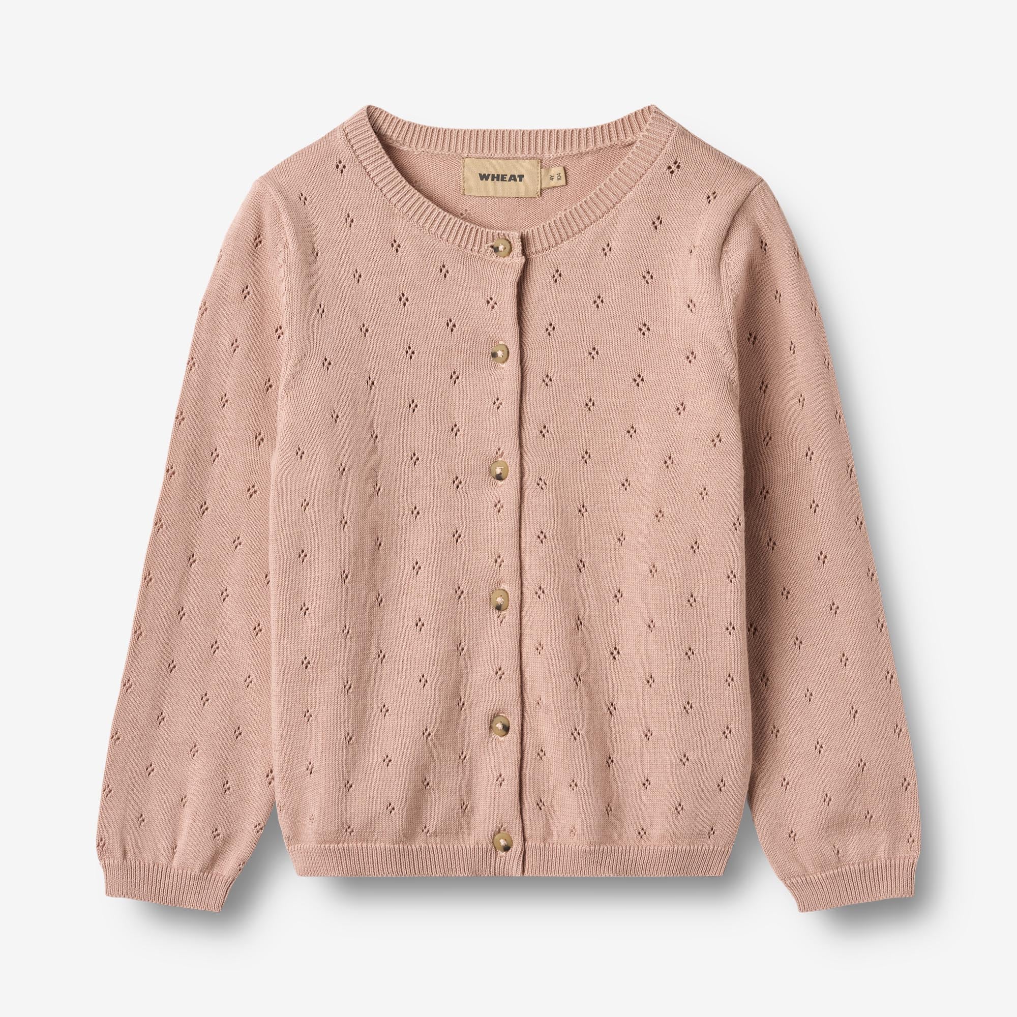 wheat-maia-strickjacke-rose-powder-bio-baumwolle image 1