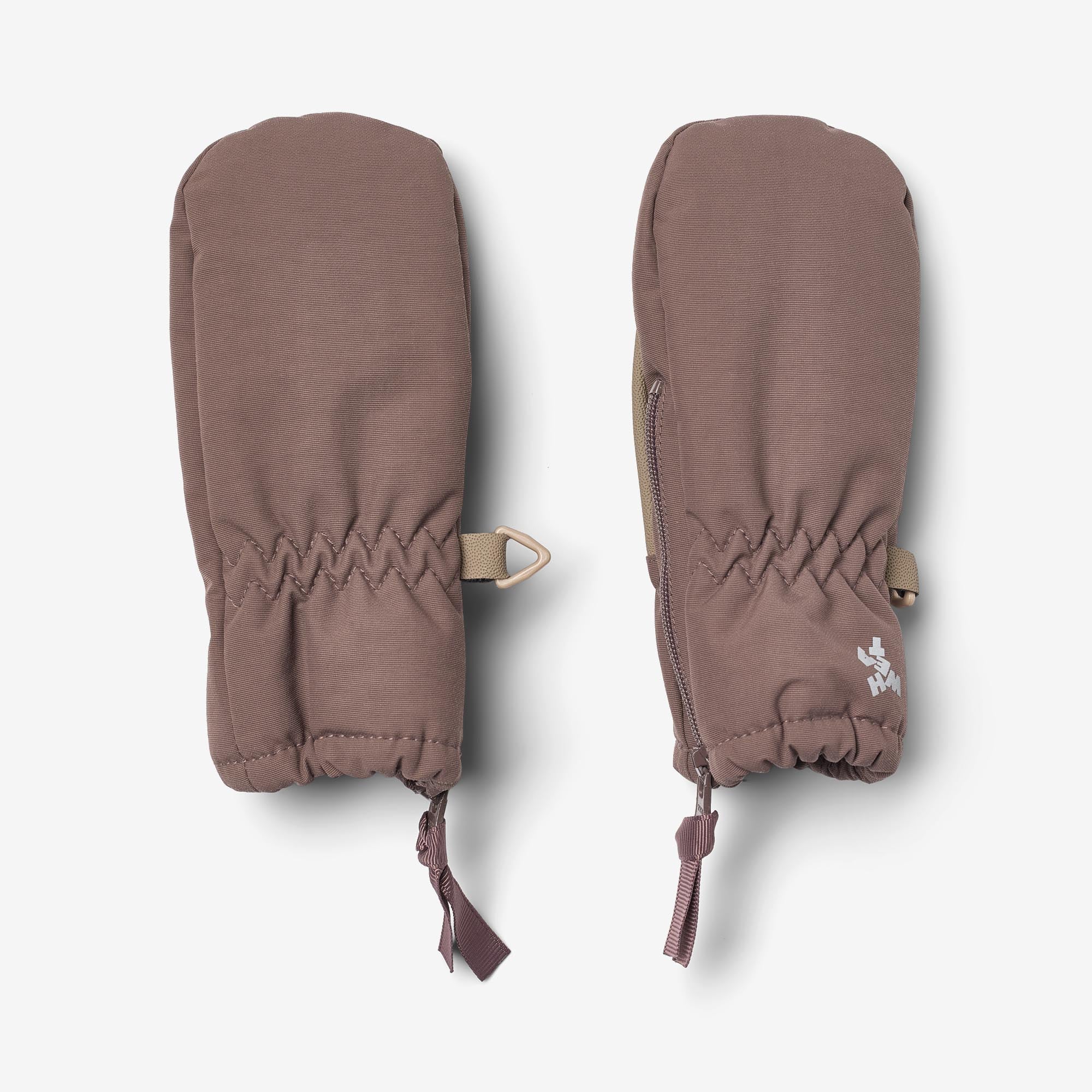 wheat-technical-mittens-zipper-f-ustlinge-plum-truffle-wasserdicht image 1