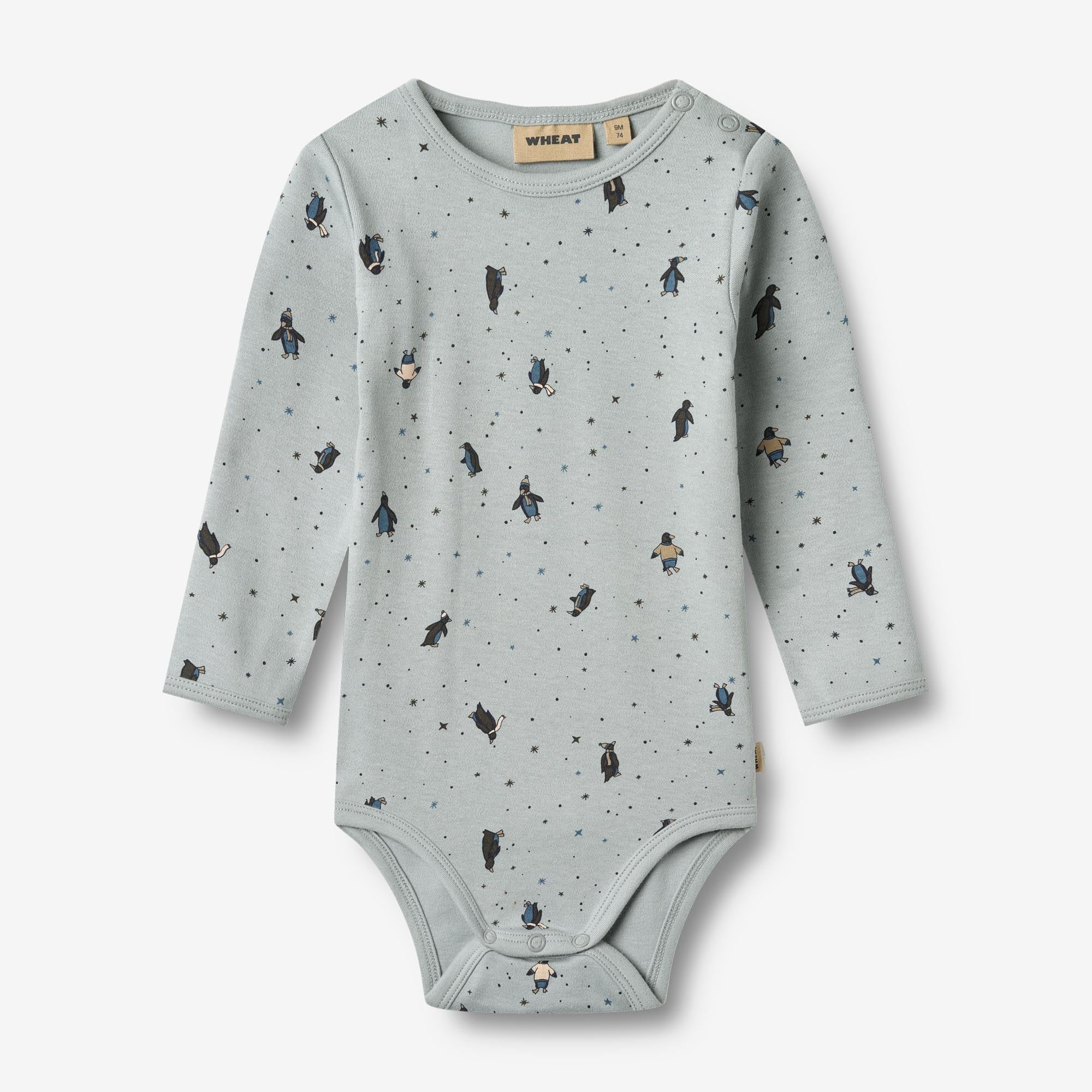 wheat-berti-baby-body-langarm-soft-rain-penguins image 1