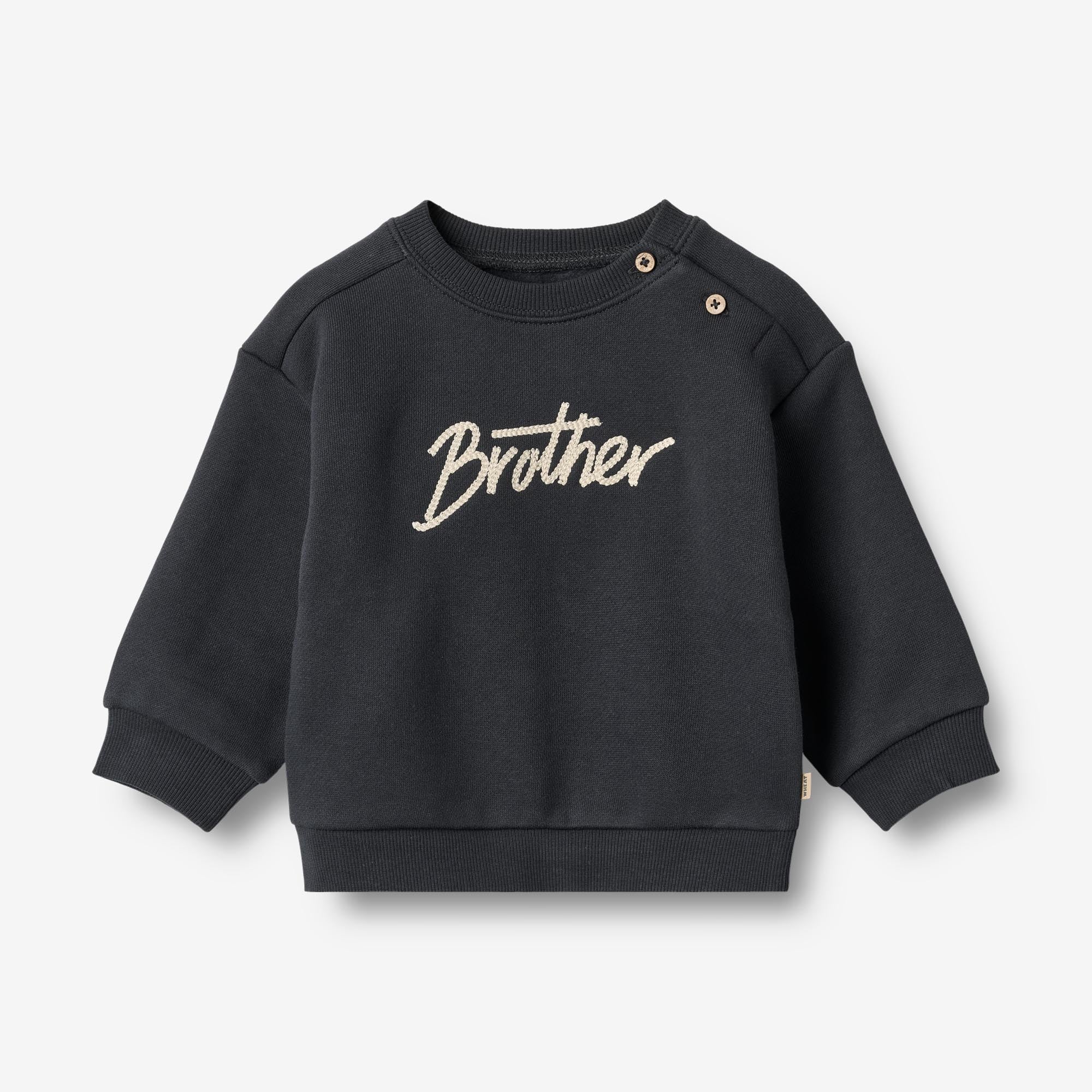 wheat-sander-baby-sweatshirt-navy-bio-baumwolle-langarm image 1